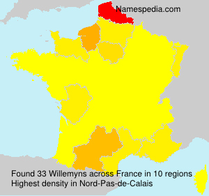 Surname Willemyns in France Surname Willemyns in France