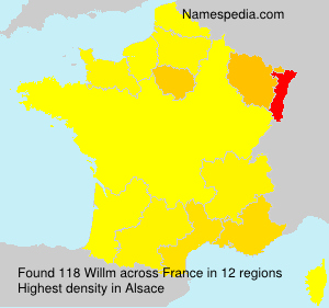 Surname Willm in France Surname Willm in France