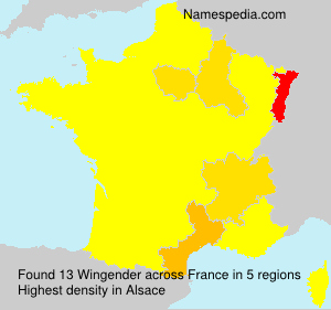 Surname Wingender in France Surname Wingender in France