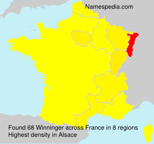 Surname Winninger in France Surname Winninger in France