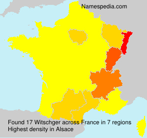 Surname Witschger in France Surname Witschger in France