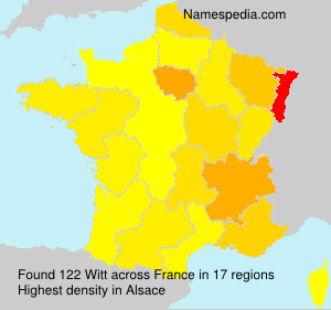 Surname Witt in France Surname Witt in France