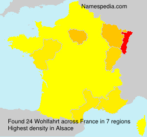 Surname Wohlfahrt in France Surname Wohlfahrt in France