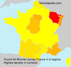 Surname Wonner in France Surname Wonner in France