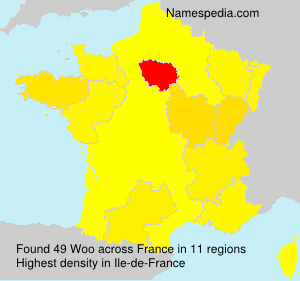 Surname Woo in France Surname Woo in France