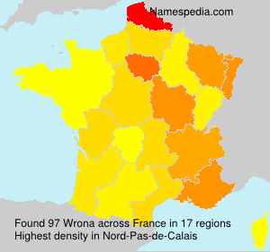 Surname Wrona in France Surname Wrona in France