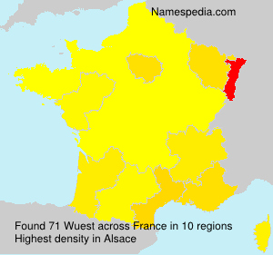 Surname Wuest in France Surname Wuest in France