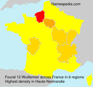 Surname Wuillemier in France Surname Wuillemier in France