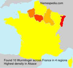 Surname Wurmlinger in France Surname Wurmlinger in France