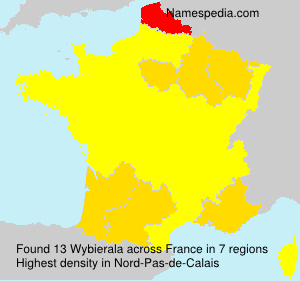 Surname Wybierala in France