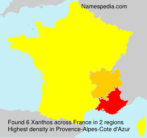 Surname Xanthos in France