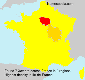 Surname Xaviere in France Surname Xaviere in France