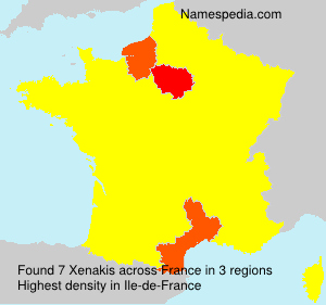 Surname Xenakis in France Surname Xenakis in France