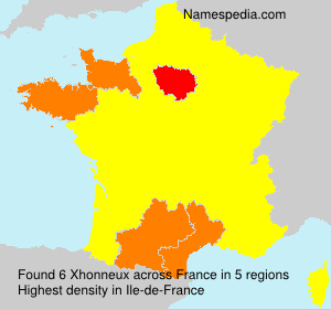 Surname Xhonneux in France Surname Xhonneux in France