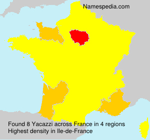 Surname Yacazzi in France