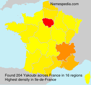 Surname Yakoubi in France Surname Yakoubi in France