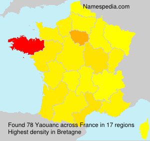 Surname Yaouanc in France Surname Yaouanc in France