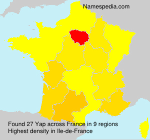 Surname Yap in France Surname Yap in France