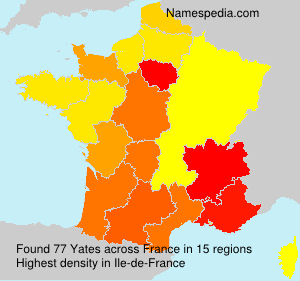 Surname Yates in France Surname Yates in France