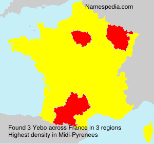 Surname Yebo in France Surname Yebo in France