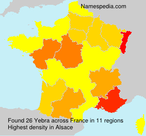 Surname Yebra in France Surname Yebra in France