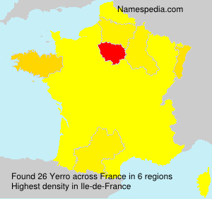 Surname Yerro in France Surname Yerro in France