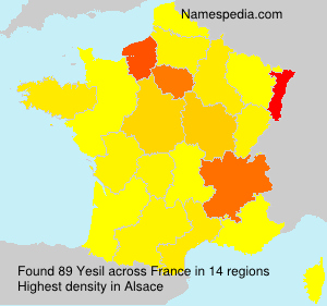 Surname Yesil in France Surname Yesil in France