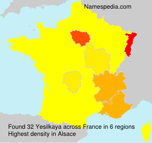 Surname Yesilkaya in France Surname Yesilkaya in France