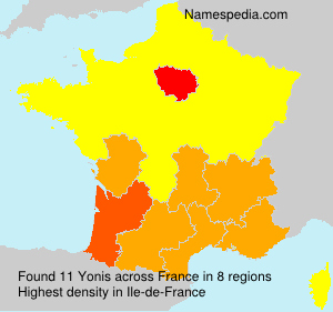 Surname Yonis in France Surname Yonis in France