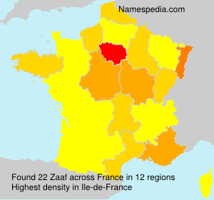 Surname Zaaf in France Surname Zaaf in France