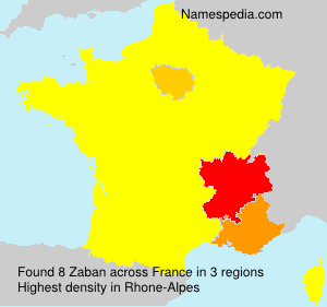 Surname Zaban in France Surname Zaban in France