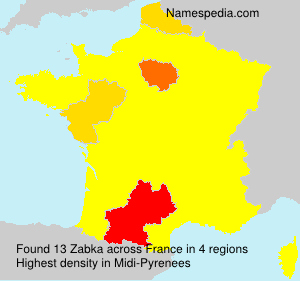 Surname Zabka in France