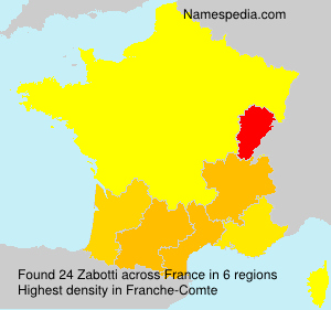 Surname Zabotti in France Surname Zabotti in France
