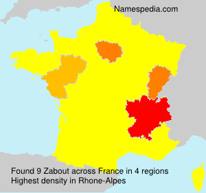 Surname Zabout in France Surname Zabout in France
