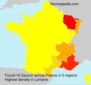 Surname Zaccuri in France Surname Zaccuri in France