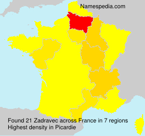 Surname Zadravec in France Surname Zadravec in France
