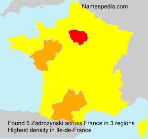 Surname Zadrozynski in France Surname Zadrozynski in France