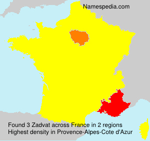 Surname Zadvat in France Surname Zadvat in France
