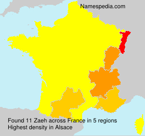 Surname Zaeh in France Surname Zaeh in France