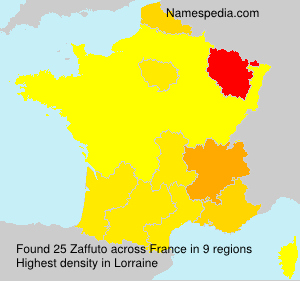 Surname Zaffuto in France Surname Zaffuto in France