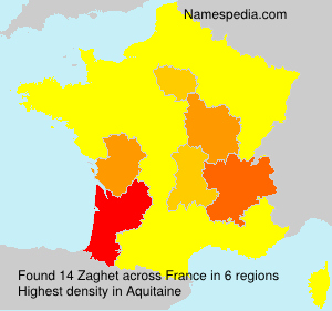 Surname Zaghet in France Surname Zaghet in France
