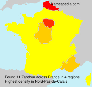 Surname Zahdour in France Surname Zahdour in France