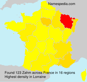 Surname Zahm in France Surname Zahm in France