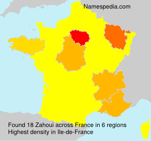 Surname Zahoui in France Surname Zahoui in France