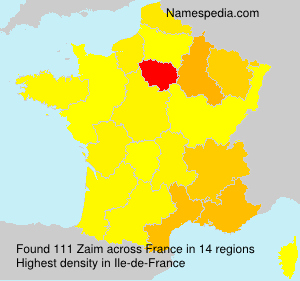 Surname Zaim in France Surname Zaim in France