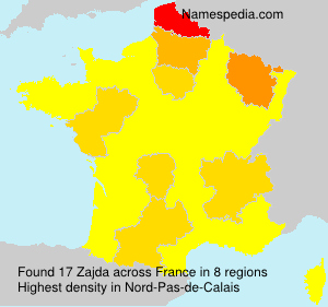 Surname Zajda in France