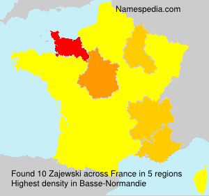 Surname Zajewski in France