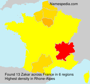 Surname Zakar in France Surname Zakar in France