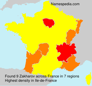 Surname Zakharov in France Surname Zakharov in France