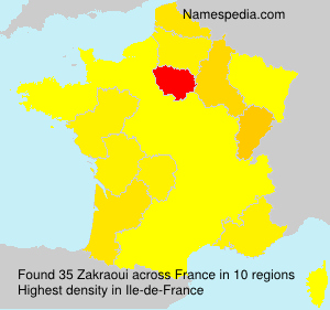 Surname Zakraoui in France Surname Zakraoui in France